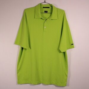 Tiger Woods Nike Shirts Mens Size Large Lime Green Fit Dry Golf Polo Stretch
